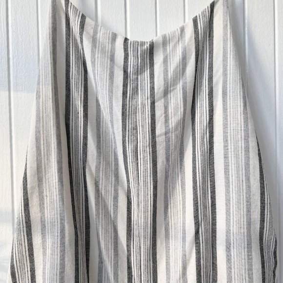 Boutique Vintage Cotton Linen Lucca Striped Pant Jumpsuit with Tie Back Size S - Picture 4 of 6